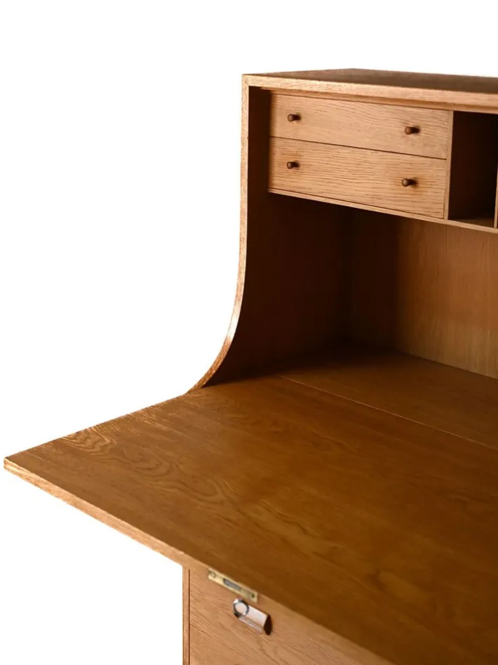 Pamono Oak Secretary by Børge Mogensen for Søborg Møbelfabrik, 1960s Sale
