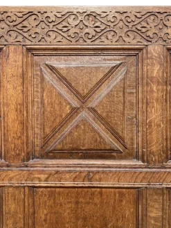 Pamono Oak Storage Bench, 19th Century