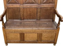 Pamono Oak Storage Bench, 19th Century
