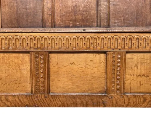 Pamono Oak Storage Bench, 19th Century