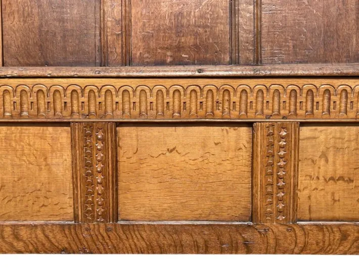 Pamono Oak Storage Bench, 19th Century