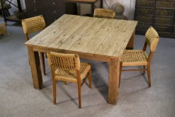 Pamono Oak Table with Brushed Finish, 1960s