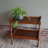 Pamono Oak Wooden Tea Trolley New