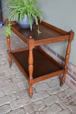 Pamono Oak Wooden Tea Trolley New