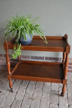 Pamono Oak Wooden Tea Trolley New