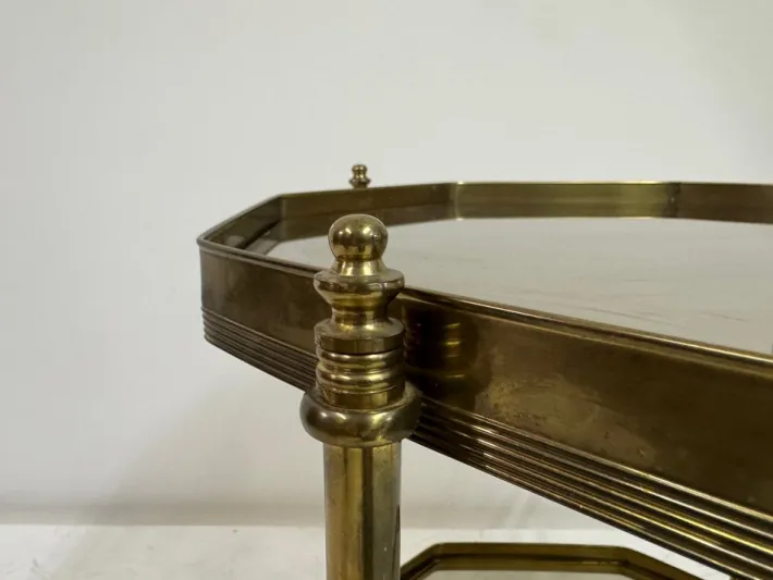Pamono Octagonal Brass Drinks Trolley, 1980s New