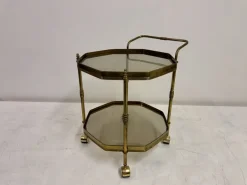 Pamono Octagonal Brass Drinks Trolley, 1980s New