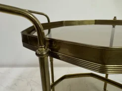 Pamono Octagonal Brass Drinks Trolley, 1980s New