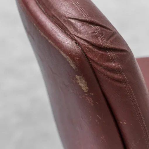 Pamono Office Chair in Burgundy Leather, 1970s Discount