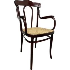 Pamono Office Chair with Rattan Seat from Thonet, 1890s Online