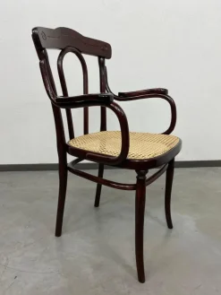 Pamono Office Chair with Rattan Seat from Thonet, 1890s Online