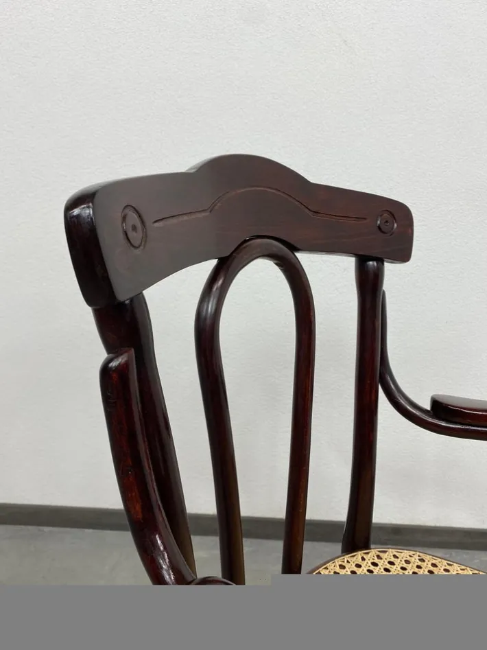 Pamono Office Chair with Rattan Seat from Thonet, 1890s Online