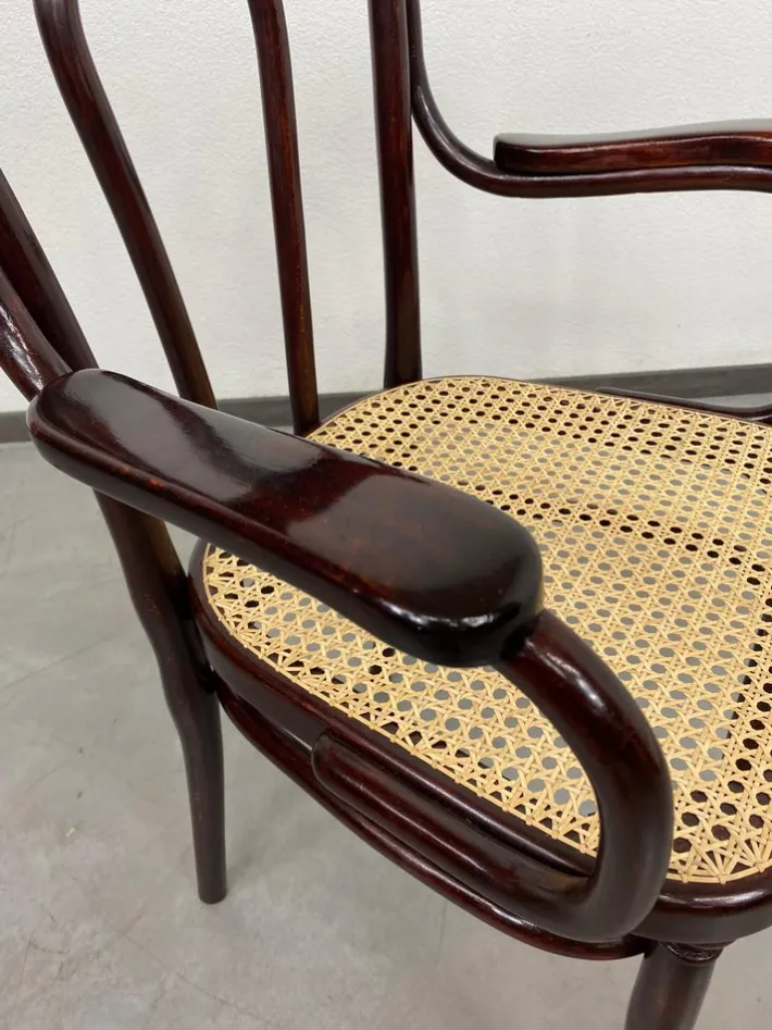 Pamono Office Chair with Rattan Seat from Thonet, 1890s Online