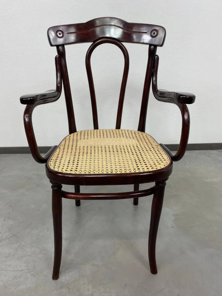 Pamono Office Chair with Rattan Seat from Thonet, 1890s Online