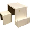 Pamono Off-White Plastic Childrens Desk and Stool, 1970s, Set 2 Online