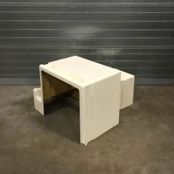 Pamono Off-White Plastic Childrens Desk and Stool, 1970s, Set 2 Online