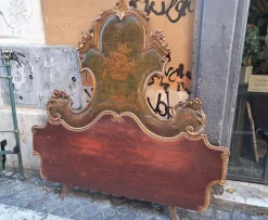 Pamono Olot Bedhead in Wood Hot