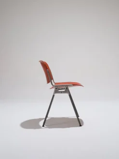 Pamono Orange DSC 106 Stackable Chairs by Giancarlo Piretti for Castelli, 1970s, Set of 4 Best