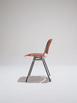 Pamono Orange DSC 106 Stackable Chairs by Giancarlo Piretti for Castelli, 1970s, Set of 4 Best