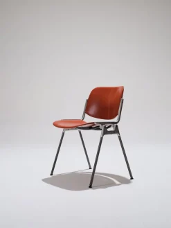 Pamono Orange DSC 106 Stacking Chairs by Giancarlo Piretti for Castelli / Anonima Castelli, 1970s, Set of 2 Clearance