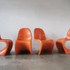 Pamono Orange Panton Chairs by Verner Panton for Herman Miller, 1970s, Set of 4 Clearance