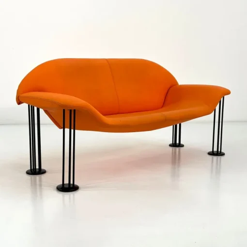 Pamono Orange Sofa by Burkhard Vogtherr for Hain & Tohme, 1980s Outlet