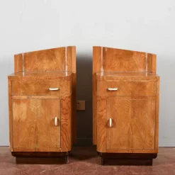 Pamono Original Art Deco Bedside Tables, Set of 2