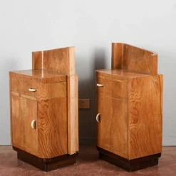 Pamono Original Art Deco Bedside Tables, Set of 2