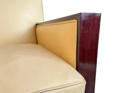 Pamono Original Art Deco Leather Sofa and Amrchairs, 1930s, Set of 3 Best