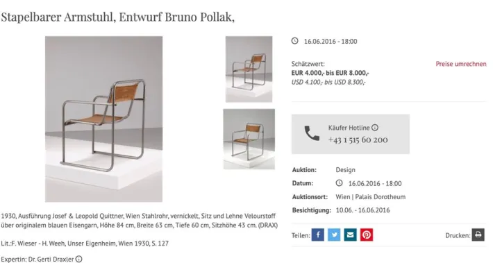 Pamono Original Bauhaus Desk by Josef & Leopold Quittner, Vienna, 1930 Sale