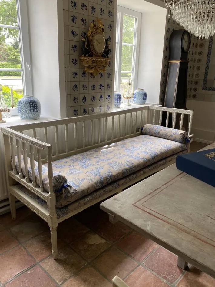 Pamono Original Swedish Bench with New Cover, 1880s New