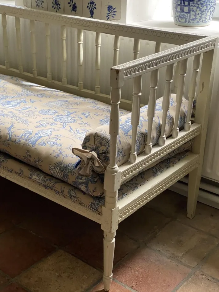 Pamono Original Swedish Bench with New Cover, 1880s New