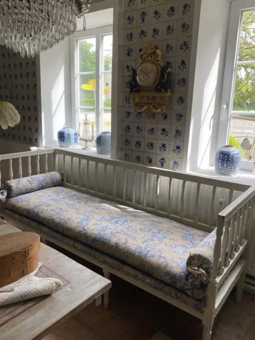 Pamono Original Swedish Bench with New Cover, 1880s New