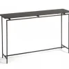 Pamono Oréko Rectangular Lava Stone and Metal Console Table by AM.PM, 2010s Sale
