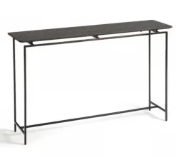 Pamono Oréko Rectangular Lava Stone and Metal Console Table by AM.PM, 2010s Sale