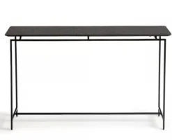 Pamono Oréko Rectangular Lava Stone and Metal Console Table by AM.PM, 2010s Sale