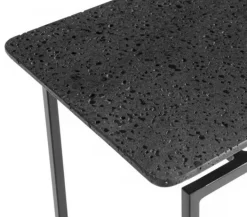 Pamono Oréko Rectangular Lava Stone and Metal Console Table by AM.PM, 2010s Sale