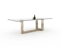 Pamono Oteyza Dining Table in Italian Travertine Marble by Joaquín Moll for Meddel Clearance