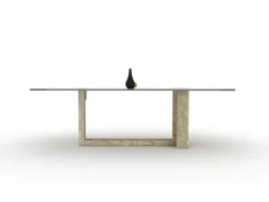 Pamono Oteyza Dining Table in Italian Travertine Marble by Joaquín Moll for Meddel Clearance
