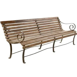 Pamono Outdoor Bench in Solid Wood and Iron Outlet