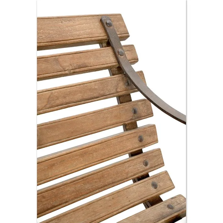 Pamono Outdoor Bench in Solid Wood and Iron