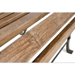 Pamono Outdoor Bench in Solid Wood and Iron