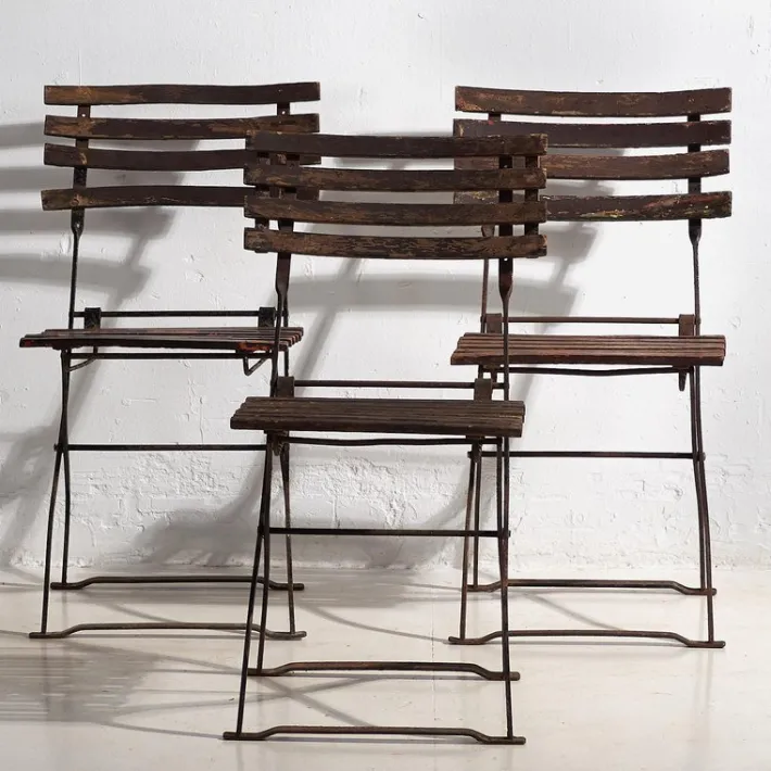Pamono Outdoor Chairs, 1920s, Set of 3 New
