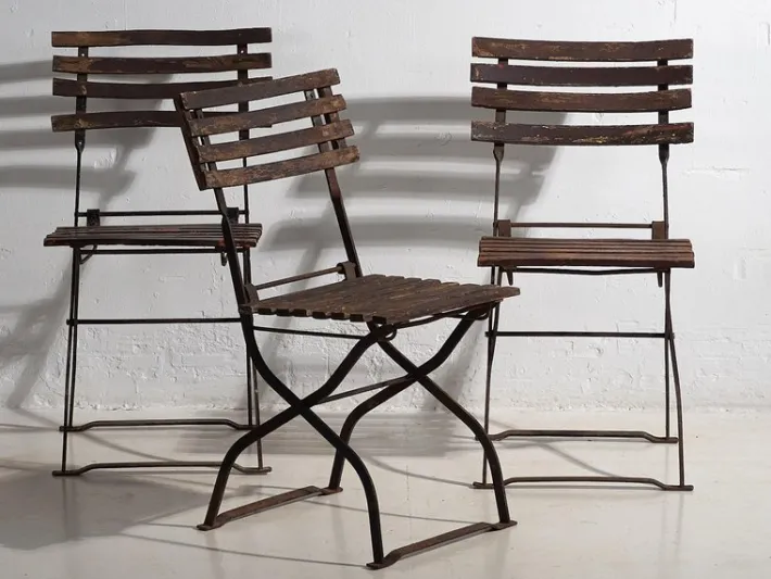 Pamono Outdoor Chairs, 1920s, Set of 3 New