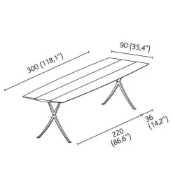 Pamono Outdoor Garden Table with Aluminum Legs from BD Barcelona Best