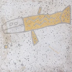 Pamono Outdoor Side Table with Fish Stone Slab Top Sale