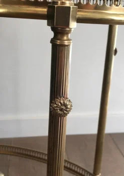 Pamono Oval Brass Rolling Table with Removable Top by Maison Jansen Sale