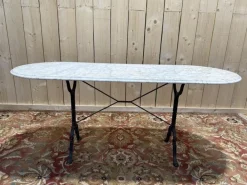 Pamono Oval Marble Bistro Table New