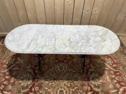 Pamono Oval Marble Bistro Table New