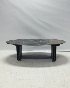 Pamono Oval Marble Coffee Table, 1980s Best